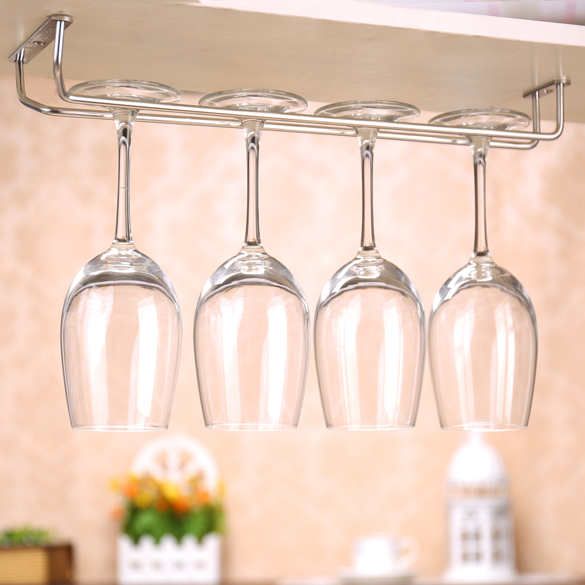 Giá Treo Ly Rượu Quầy Bar 9-12 Ly Inox Cao Cấp - Hàng Nhập Khẩu