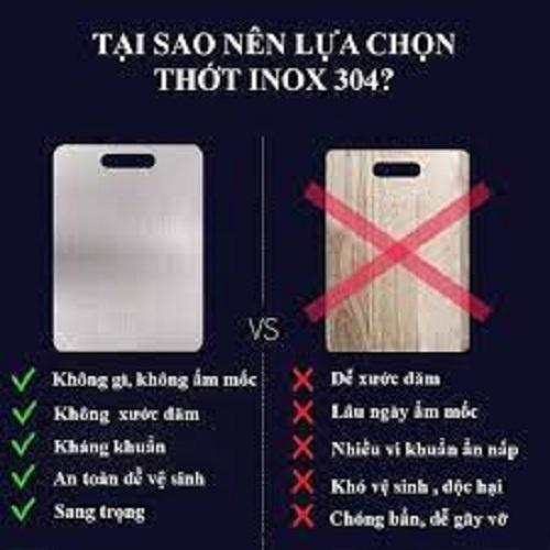 Thớt Inox 304 kháng khuẩn chống chống ẩm mốc an toàn cho sức khỏe