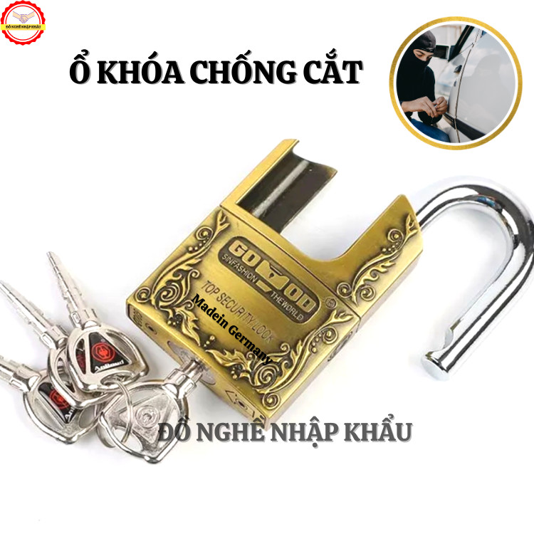 Ổ khóa chống trộm hàng cao cấp Liên Bang Đức-Chất Liệu Hợp Kim Gang Nguyên Khối