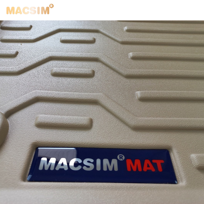 Thảm lót sàn xe ô tô VOLKWAGEN TERAMONT 2018+ đến nay Nhãn hiệu Macsim chất liệu nhựa TPV màu be.