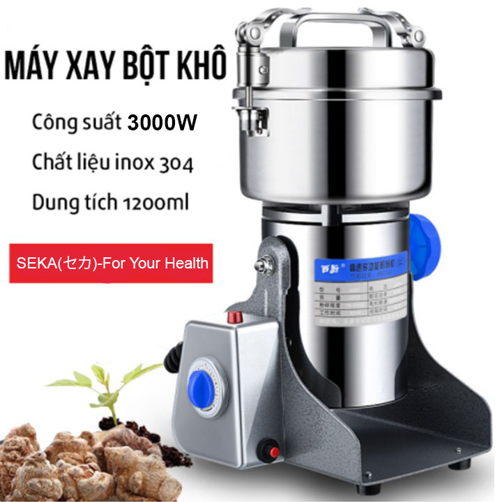 [Hàng Nhập Khẩu] Máy xay bột khô đa năng công suất lớn 3000W