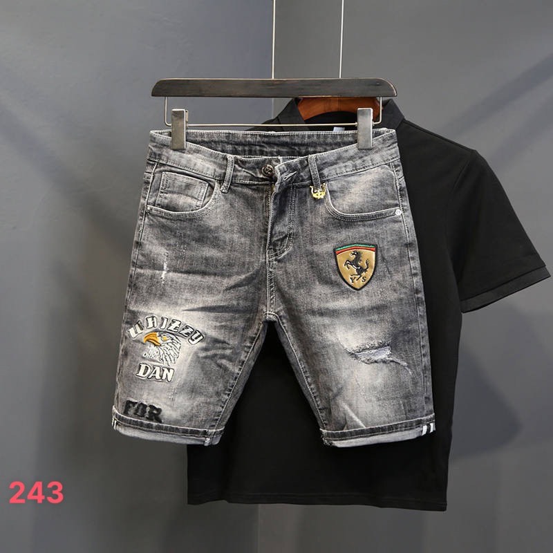 Quần short jean nam co giãn màu xanh trơn, quần sọt nam mẫu mới chất denim cao cấp thời trang Benny Fashion - MQ243