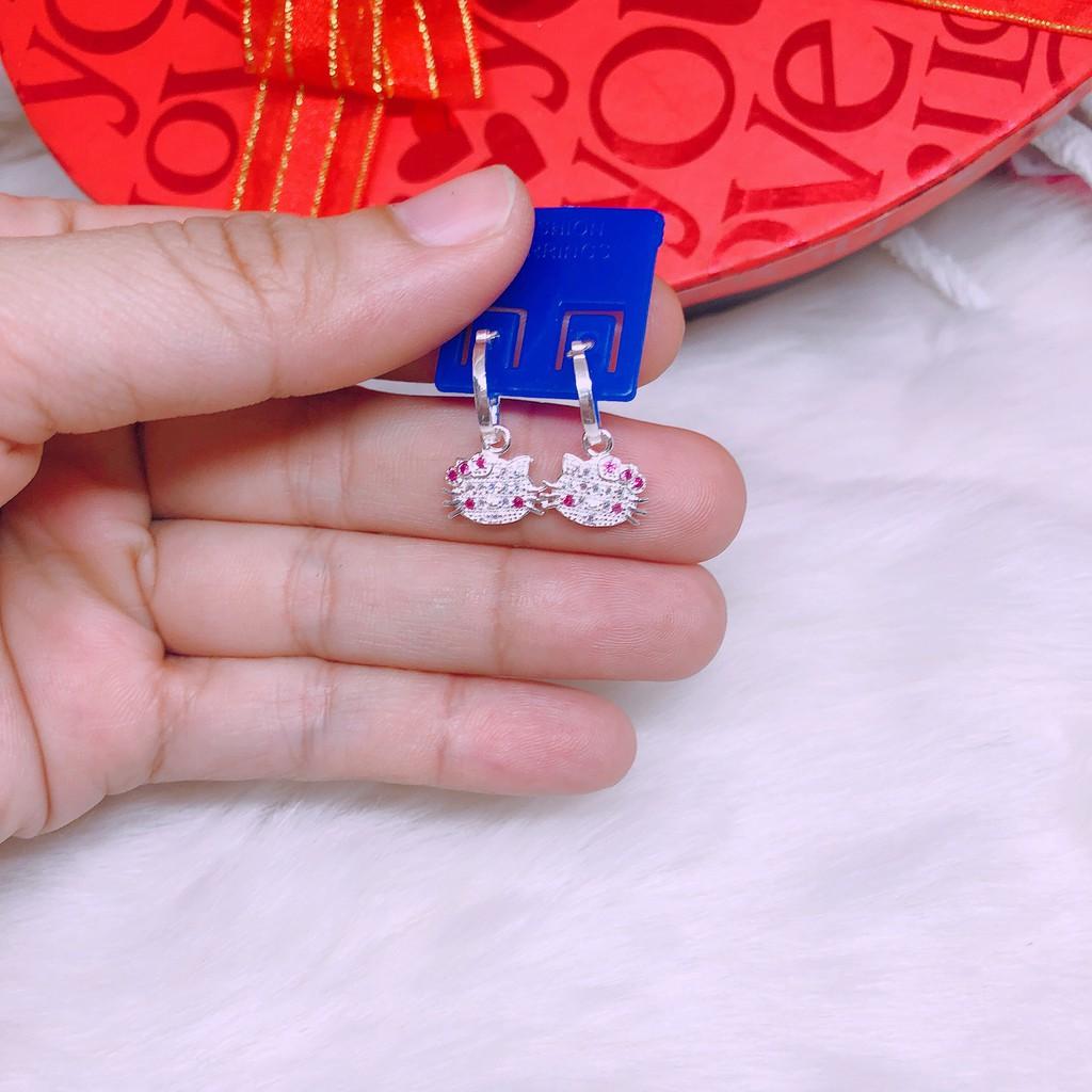 BÔNG TAI CHO BÉ GÁI - MÈO KITTY VÒNG TRÒN