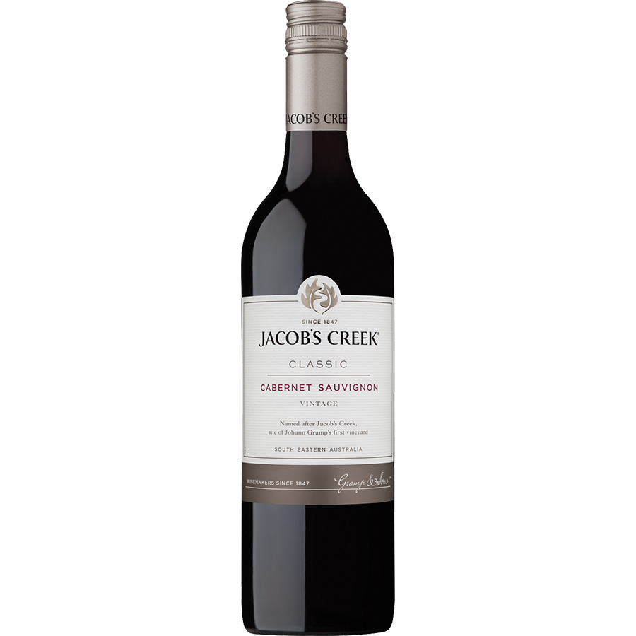 Rượu vang đỏ Úc Jacob's Creek Classic Carbernet Sauvignon 750ml 12.8% - 14.8% - Không hộp