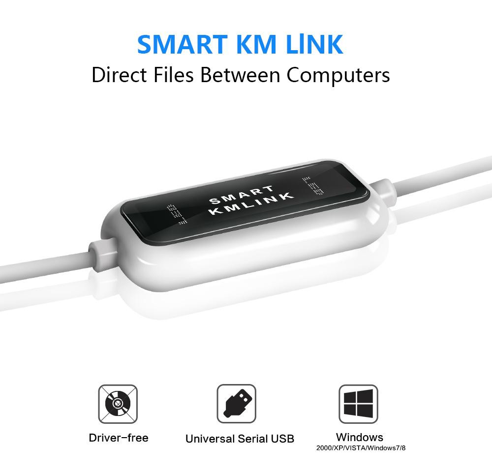 Cáp USB Chuyển Đổi Dữ Liệu Kết Nối Máy Tính Với Máy Tính Đồng Bộ Bàn Phím Chuột Smart KM Link AZONE