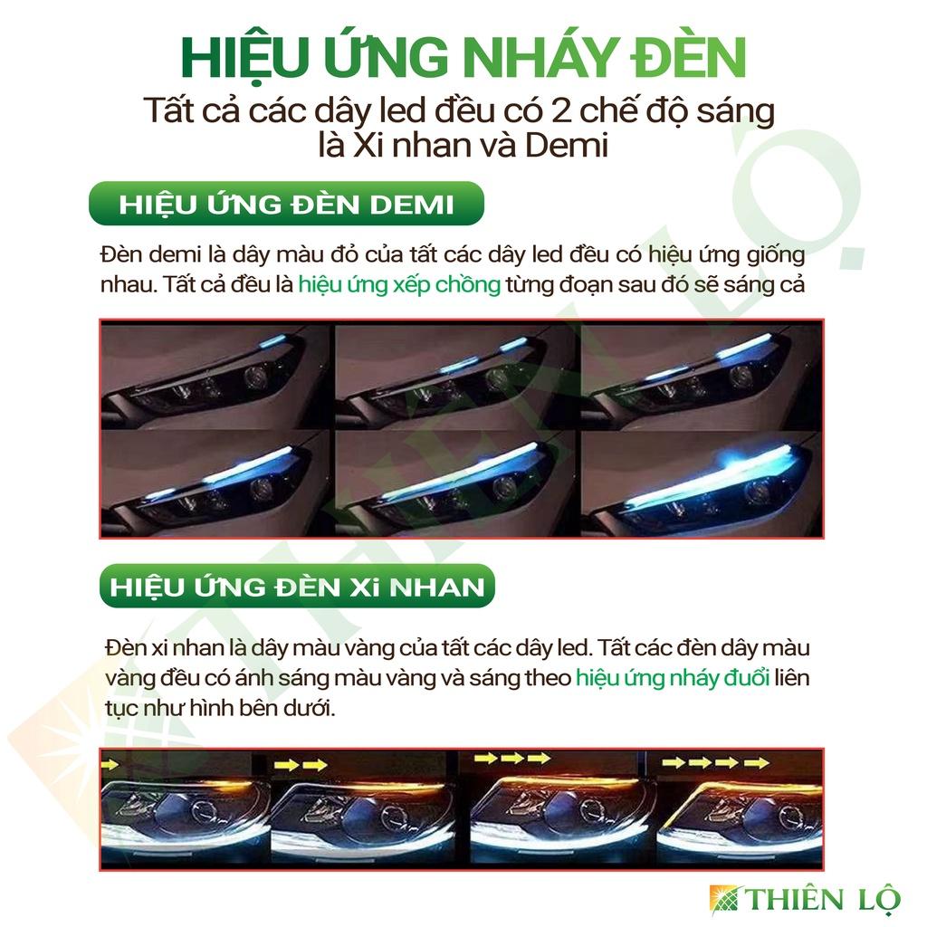 Dây đèn led dẻo đèn mí lắp xi nhan demi nháy đuổi AUDI cho xe máy, ô tô 12V DC 