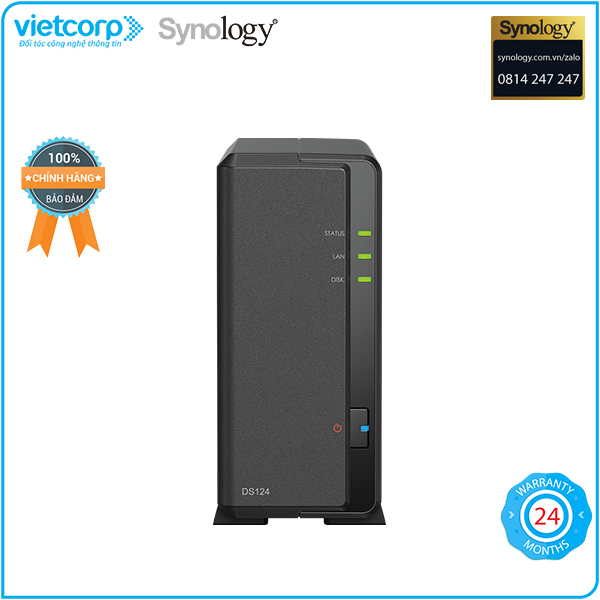 Thiết bị lưu trữ NAS Synology DS124 - Hàng Chính Hãng