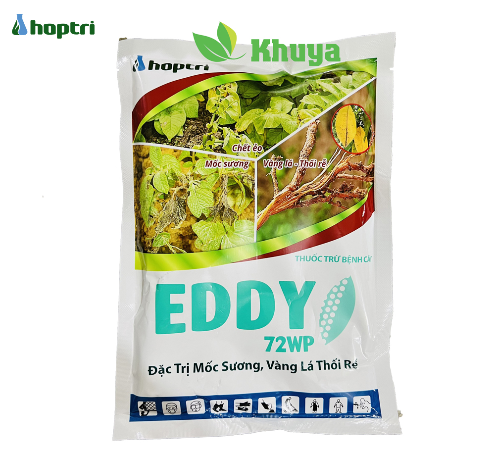 Thuốc trừ bệnh cây Hợp Trí Eddy 72WP 300gr chuyên trừ Chết Nhanh do Nấm Bệnh