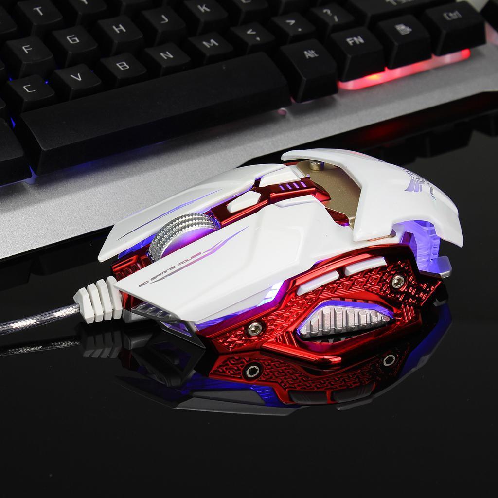 Gaming Mouse Adjustable 4000DPI 8 Button with LED Light Mice for PC