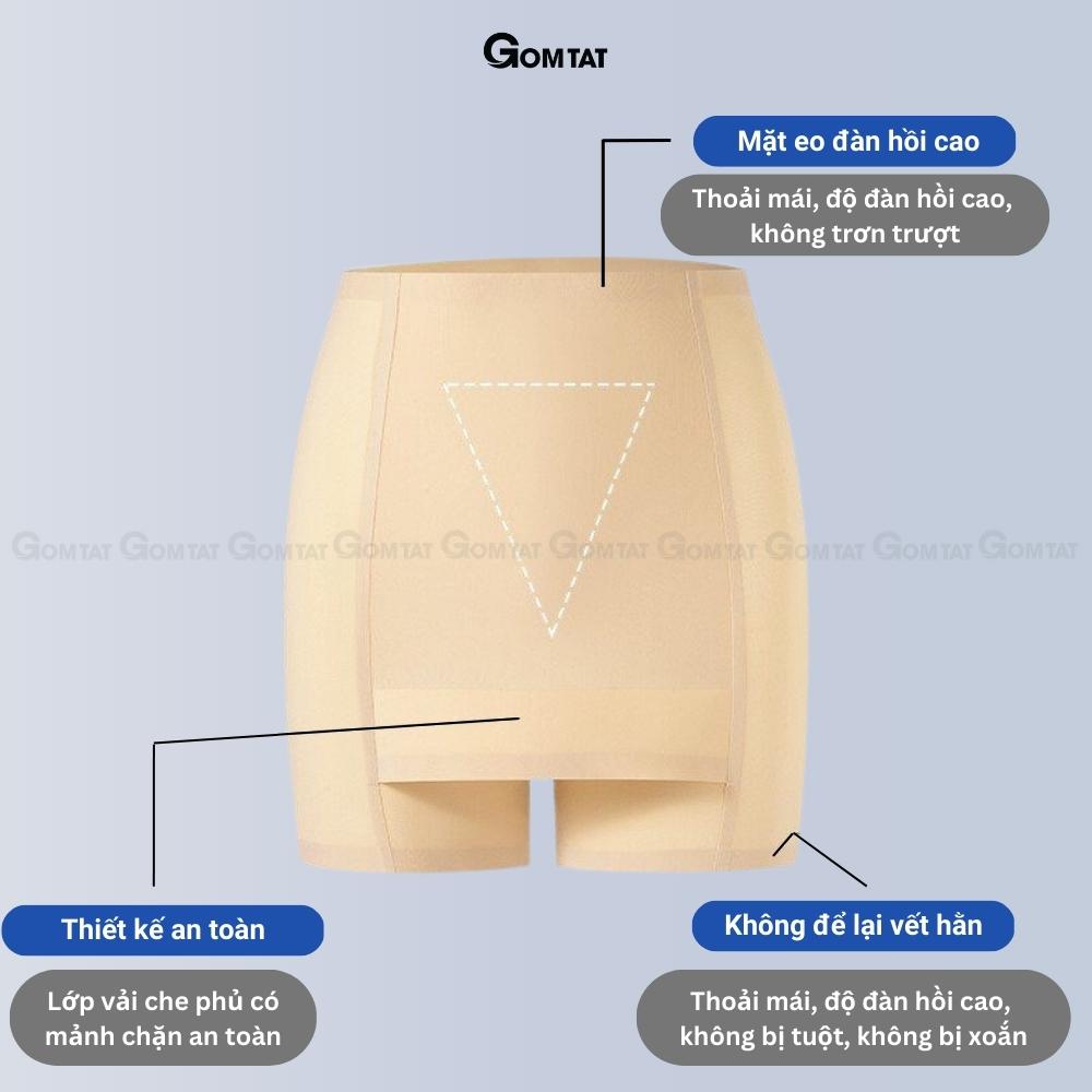 Quần mặc váy chống lộ GOMTAT chất su thoáng mát thiết kế hai lớp co giãn không cuộn không hằn - QUANBAOHO-V01