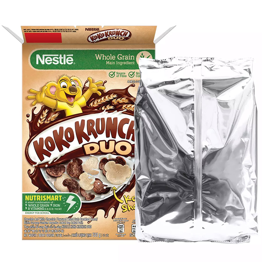 Ngũ cốc ăn sáng Koko Krunch Duo (Hộp 330g) [Tặng 1 tập tô màu thần kỳ]