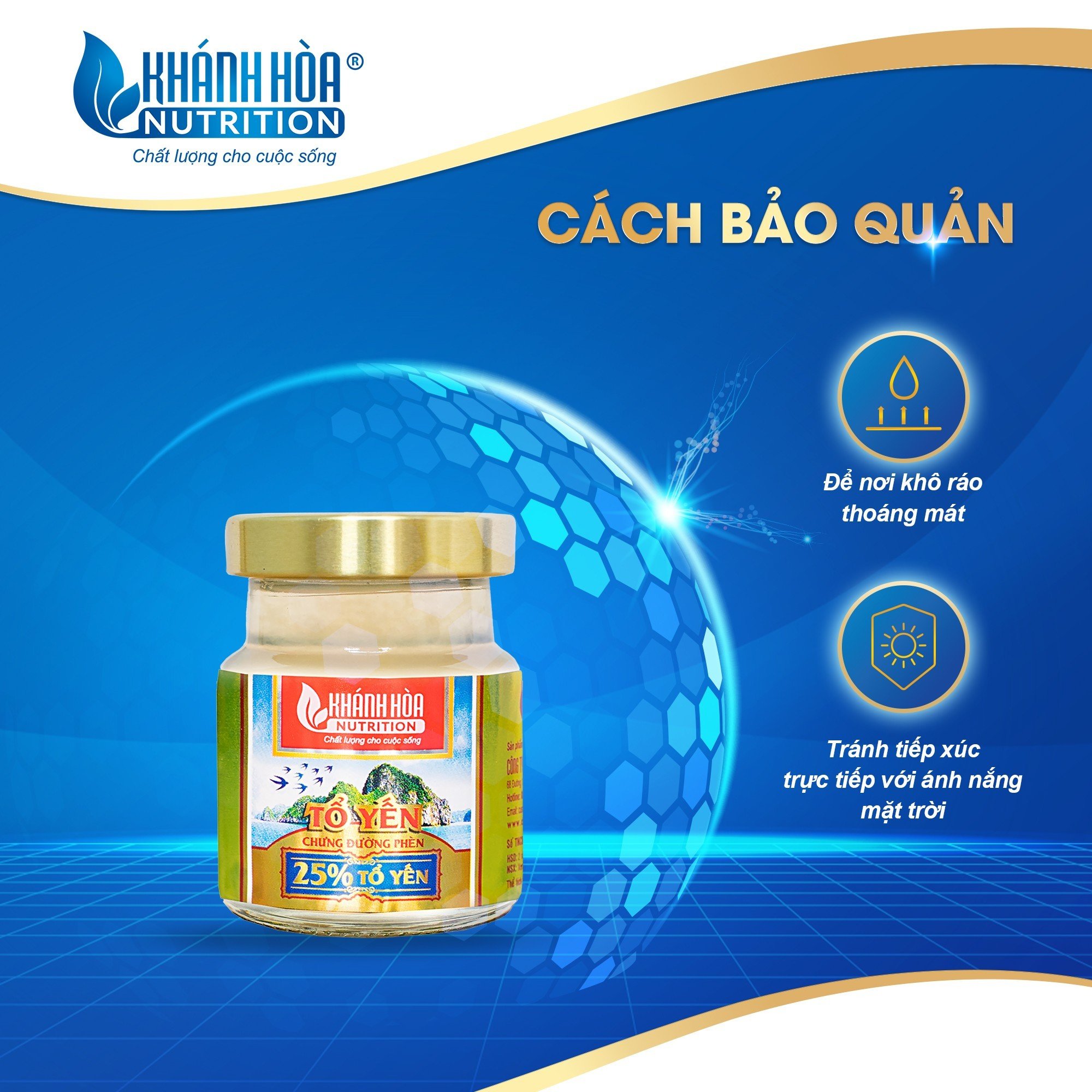 Tổ Yến 25% Chưng Đường Phèn Cao Cấp Khánh Hòa Nutrition - Lọ 70ml