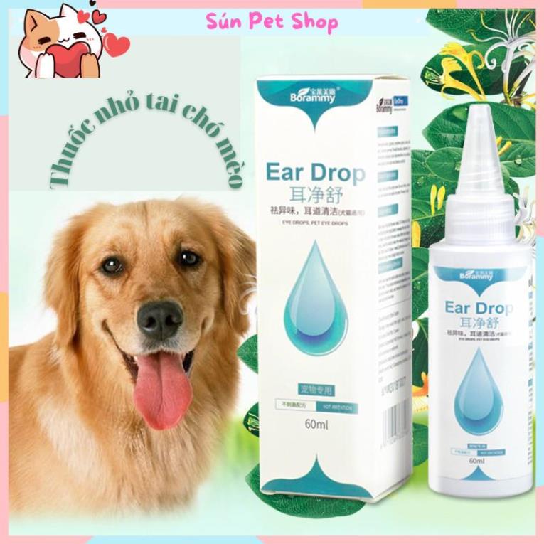 Lọ nhỏ tai cho chó mèo Borammy 60ml