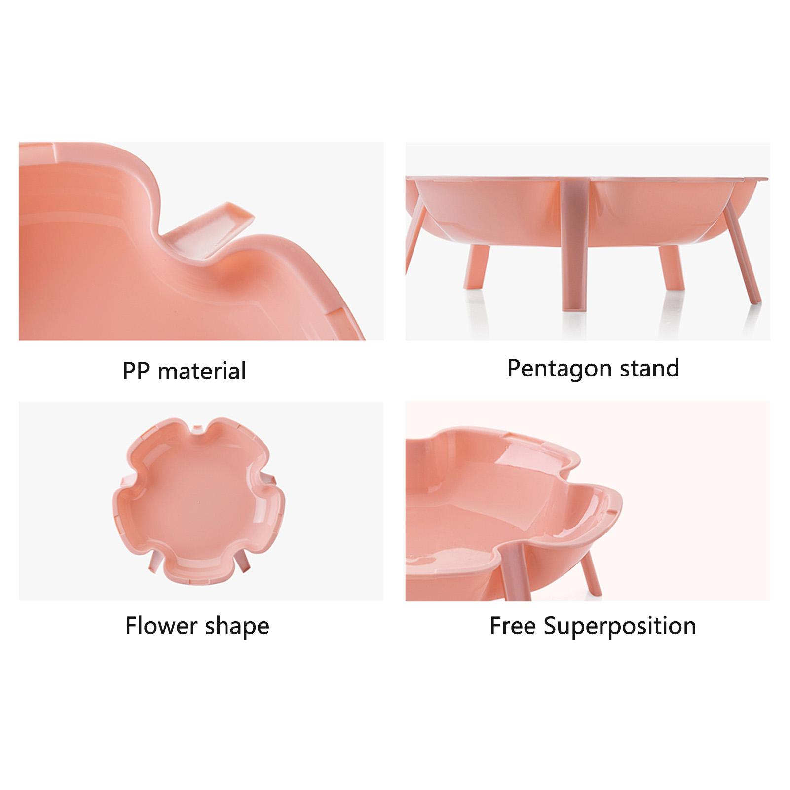 3 cái đĩa hình bông hoa dùng để xếp rau, đồ lẩu, trái cây