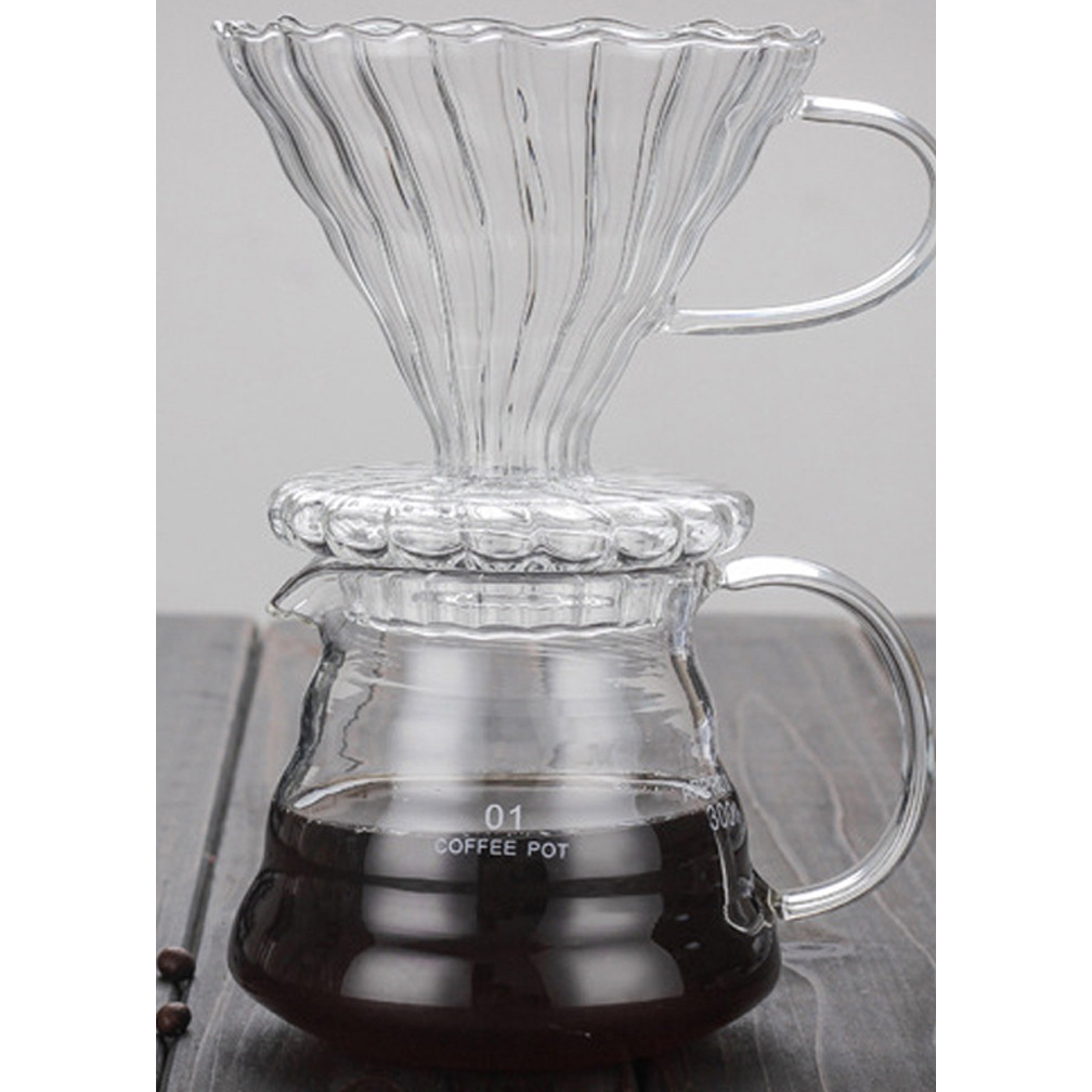Bình pha cafe Drip Coffee - phong cách USA kèm phễu lọc thủy tinh cao cấp