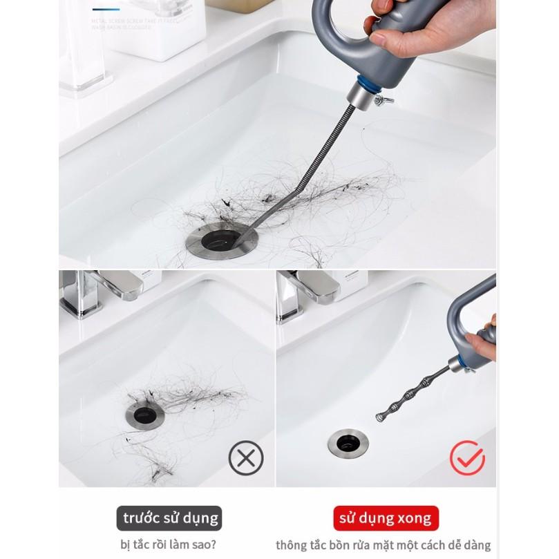 Máy thông tắc cống nhanh nhà bếp, nhà vệ sinh, xử lý tóc - Home and Garden