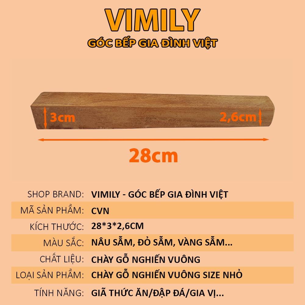 Chày gỗ nghiến núi đá Tây Bắc giã thức ăn gia vị VIMILY nhiều mẫu