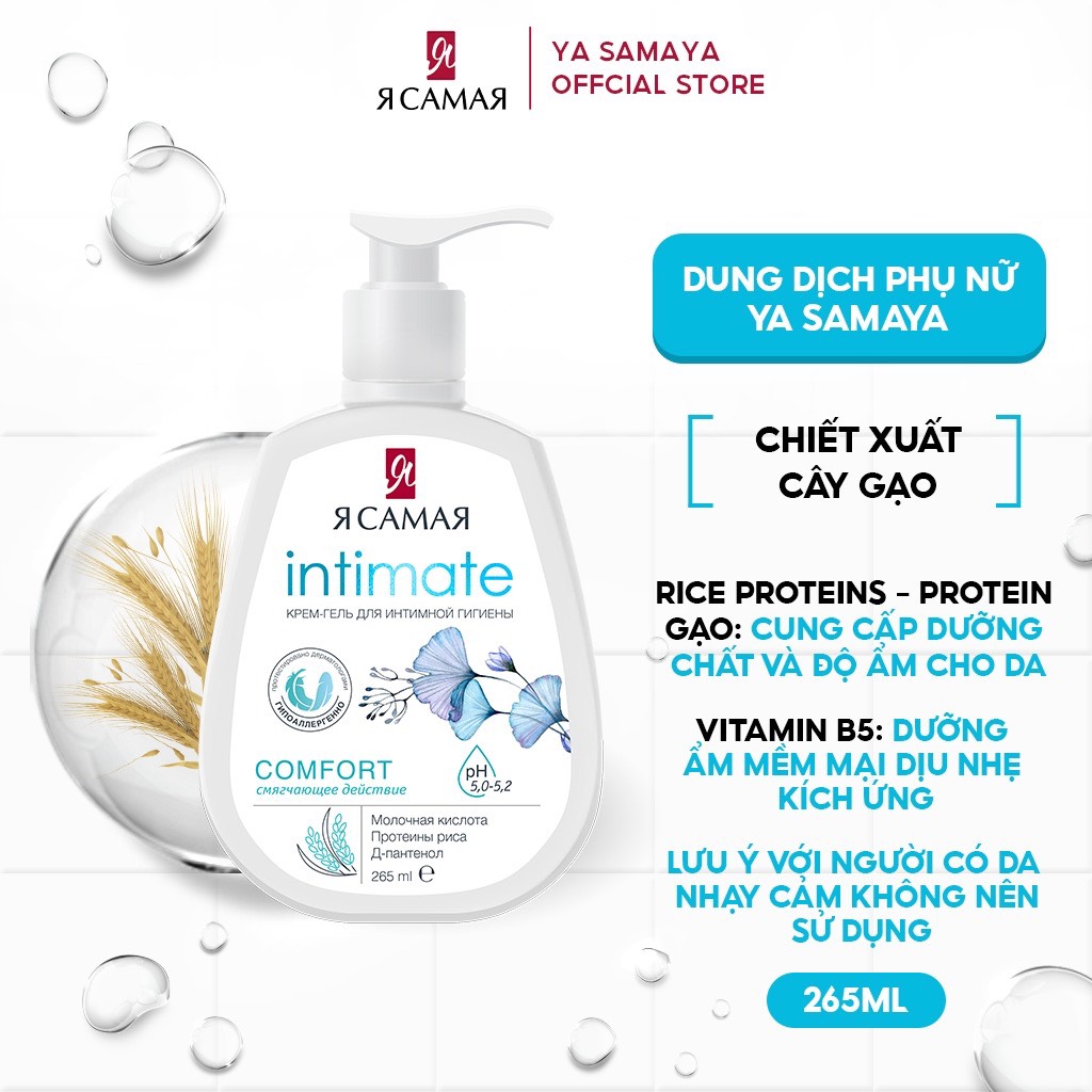 Dung dịch vệ sinh phụ nữ YA SAMAYA R Intimate 265ml - làm sạch dưỡng ẩm