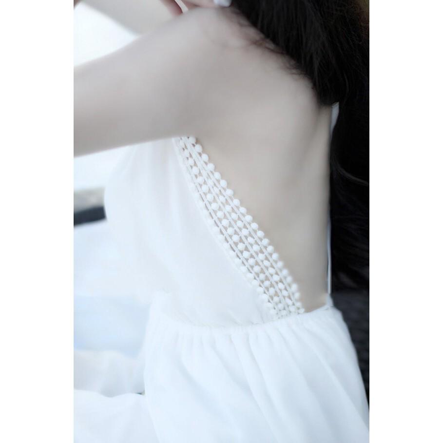 Đầm Maxi Phối Ren Hàng Nhập Quảng Châu Rất Đẹp chất chiffon lót thun thoáng mát và co giãn