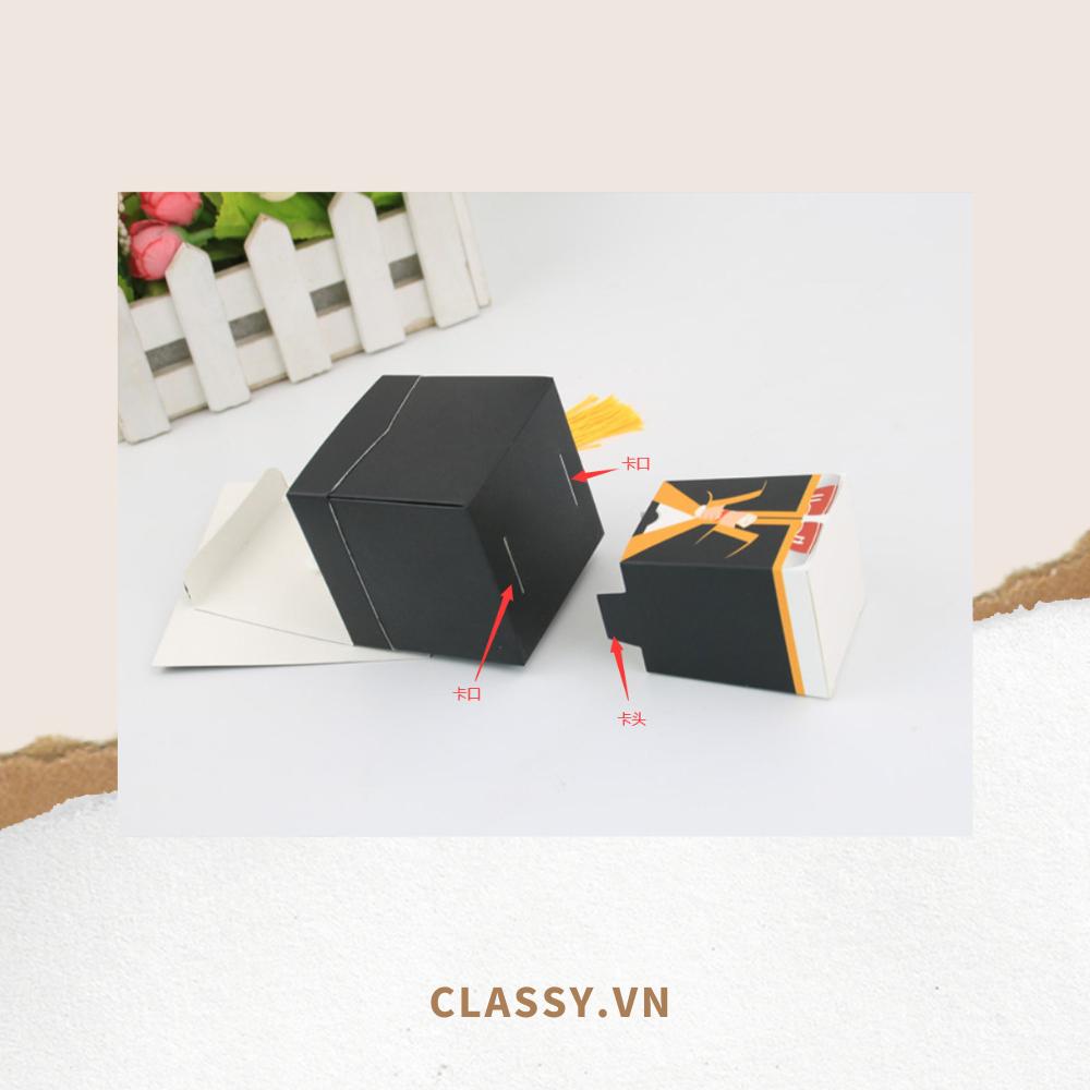 Hộp bánh ngọt Classy , hộp kẹo , hôp quà tặng cầm tay mũ cử nhân ba chiều Q962