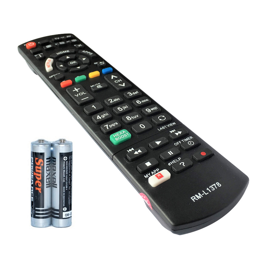 Remote Điều Khiển Cho Smart TV, Internet TV Panasonic RM-L1378 (Kèm Pin AAA Maxell)