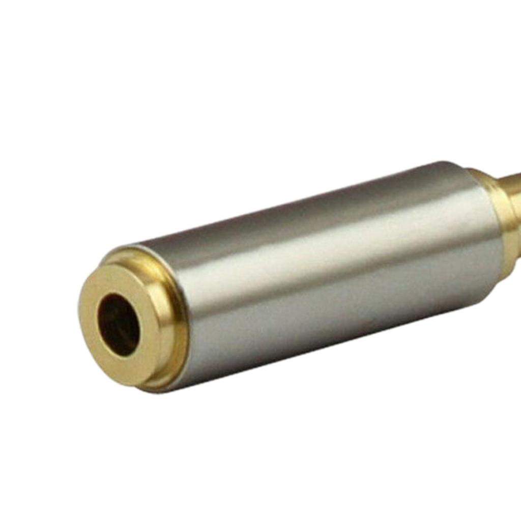 Gold Metal 3.5mm Male To 2.5mm Female Stereo Headphone