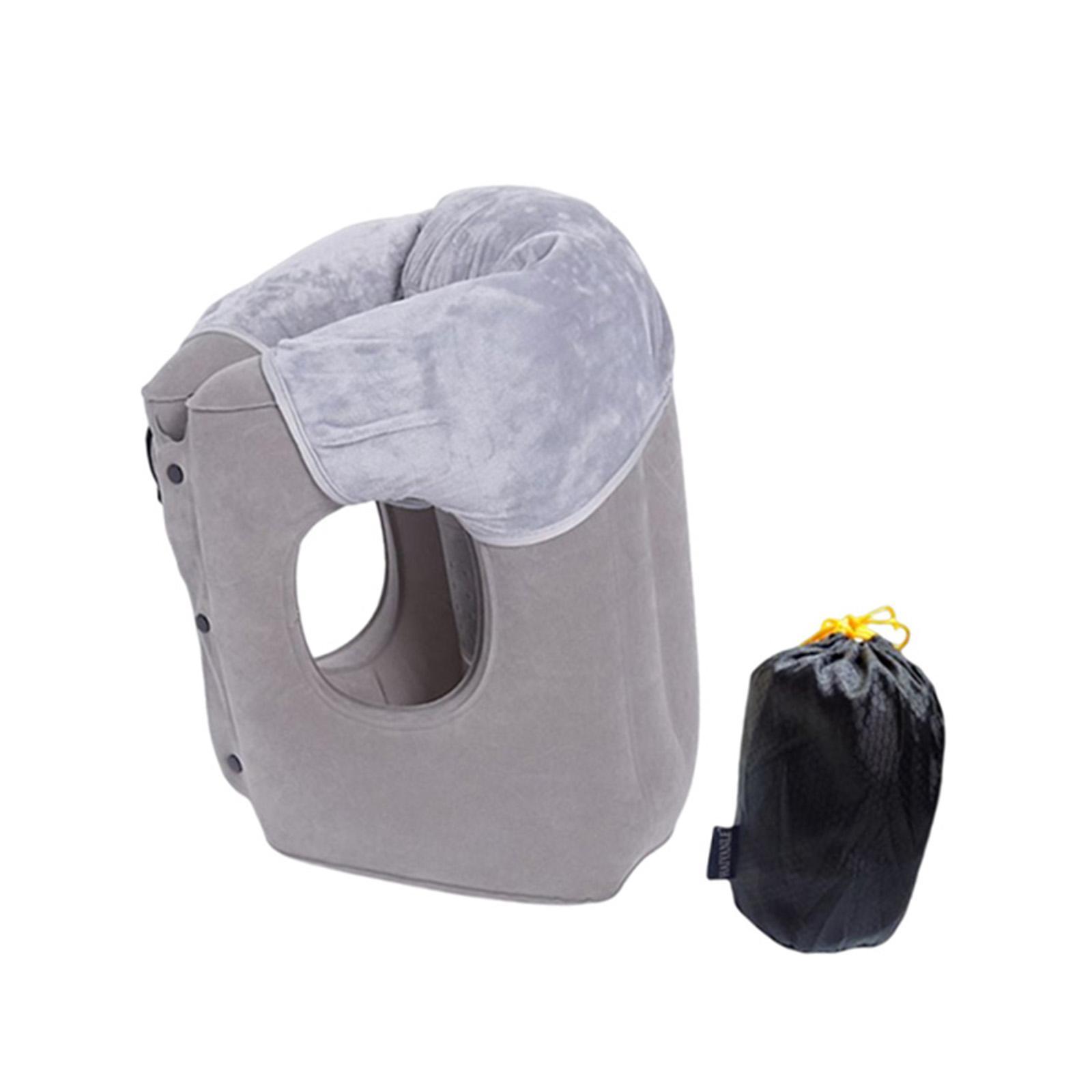 Inflatable Travel Pillow Neck Support Headrest for Airplane Train Travel
