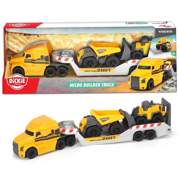 Bộ Đồ Chơi Mô Hình Xe Xây Dựng Mack/Volvo Micro Builder Truck - Dickie Toys 203725005