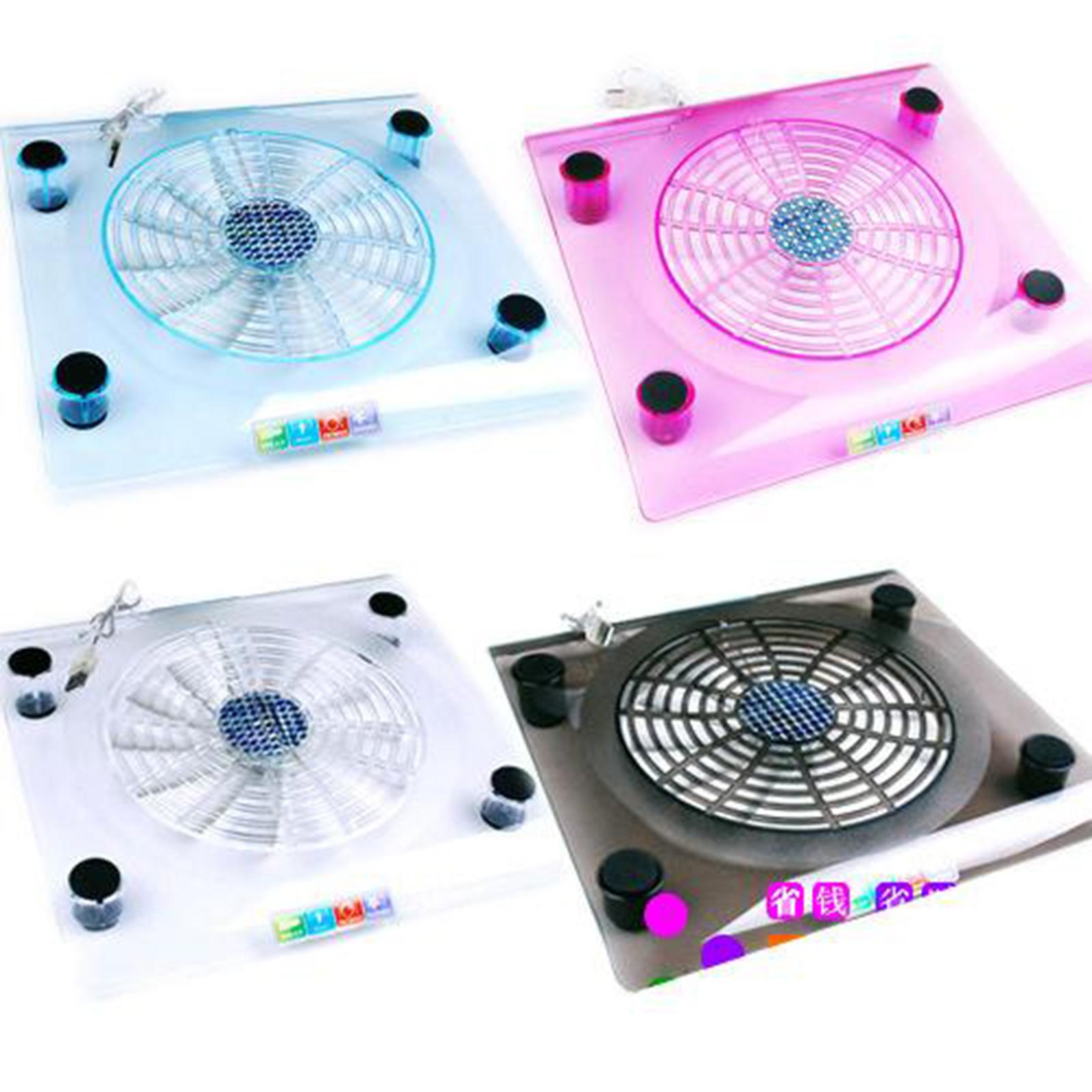 Portable Cooler USB Cooling Pad Stand LED Light Radiator for Laptop
