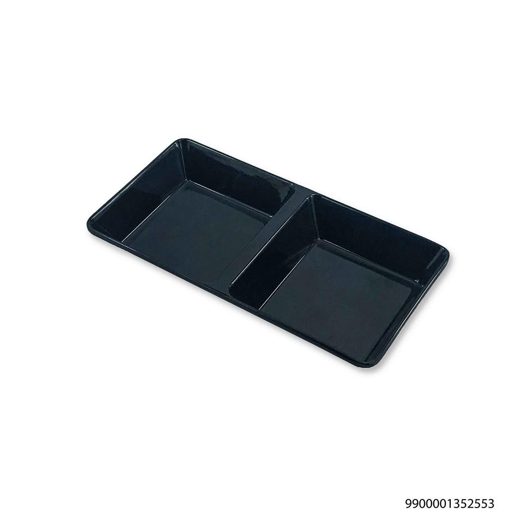 Khay nước chấm, tương ớt, gia vị 2 ngăn bằng nhựa phíp cao cấp cực bền và sang trọng