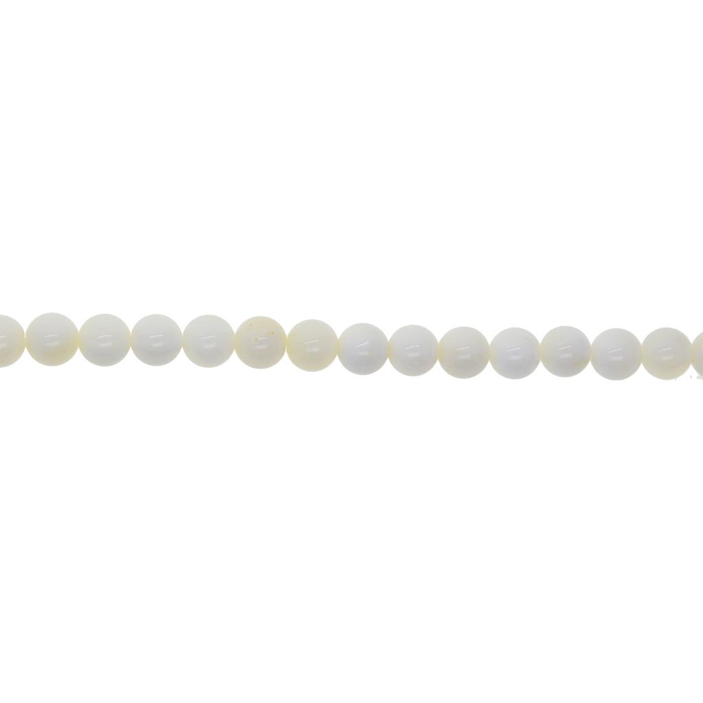 Natural Pearl White Color Beads Sea Shell Round Loose Beads Pick Size for Jewellry Making 15.5 Inch / Strand