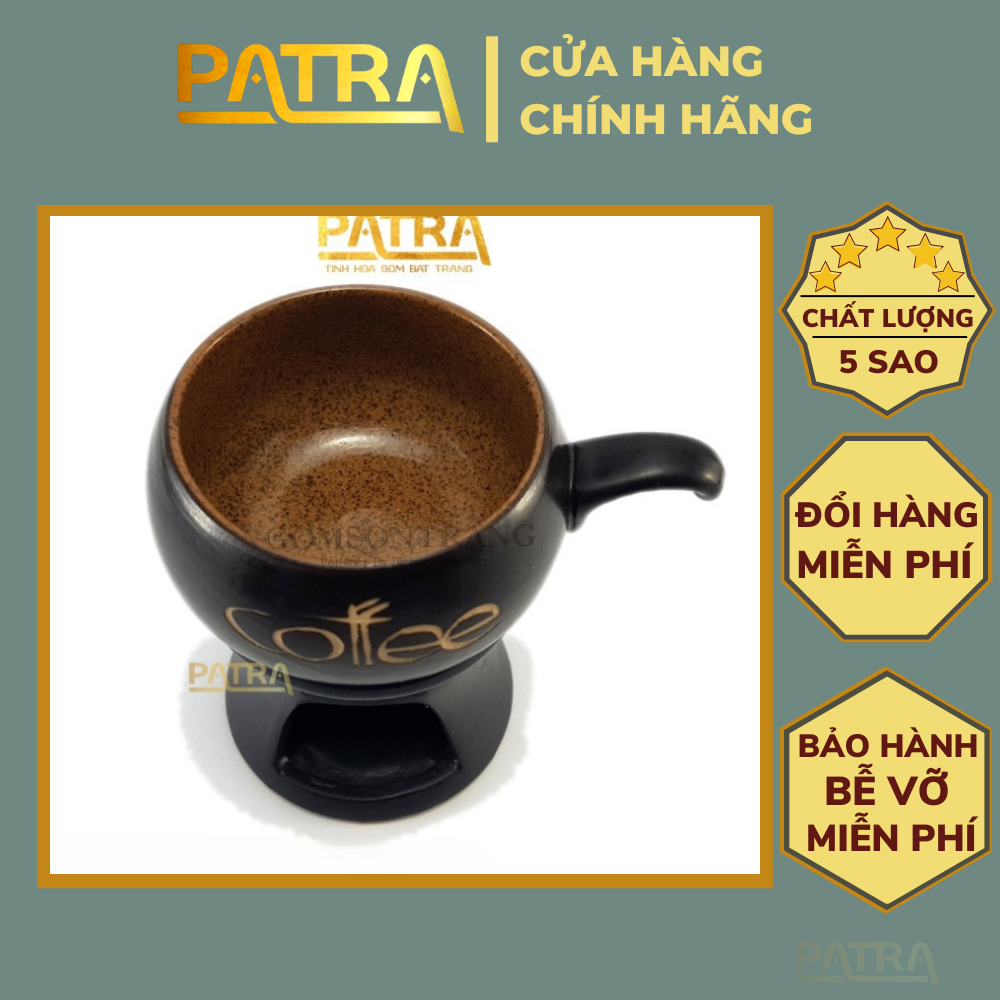 Bộ bếp tách đun hâm nóng cà phê bằng sứ Bát Tràng