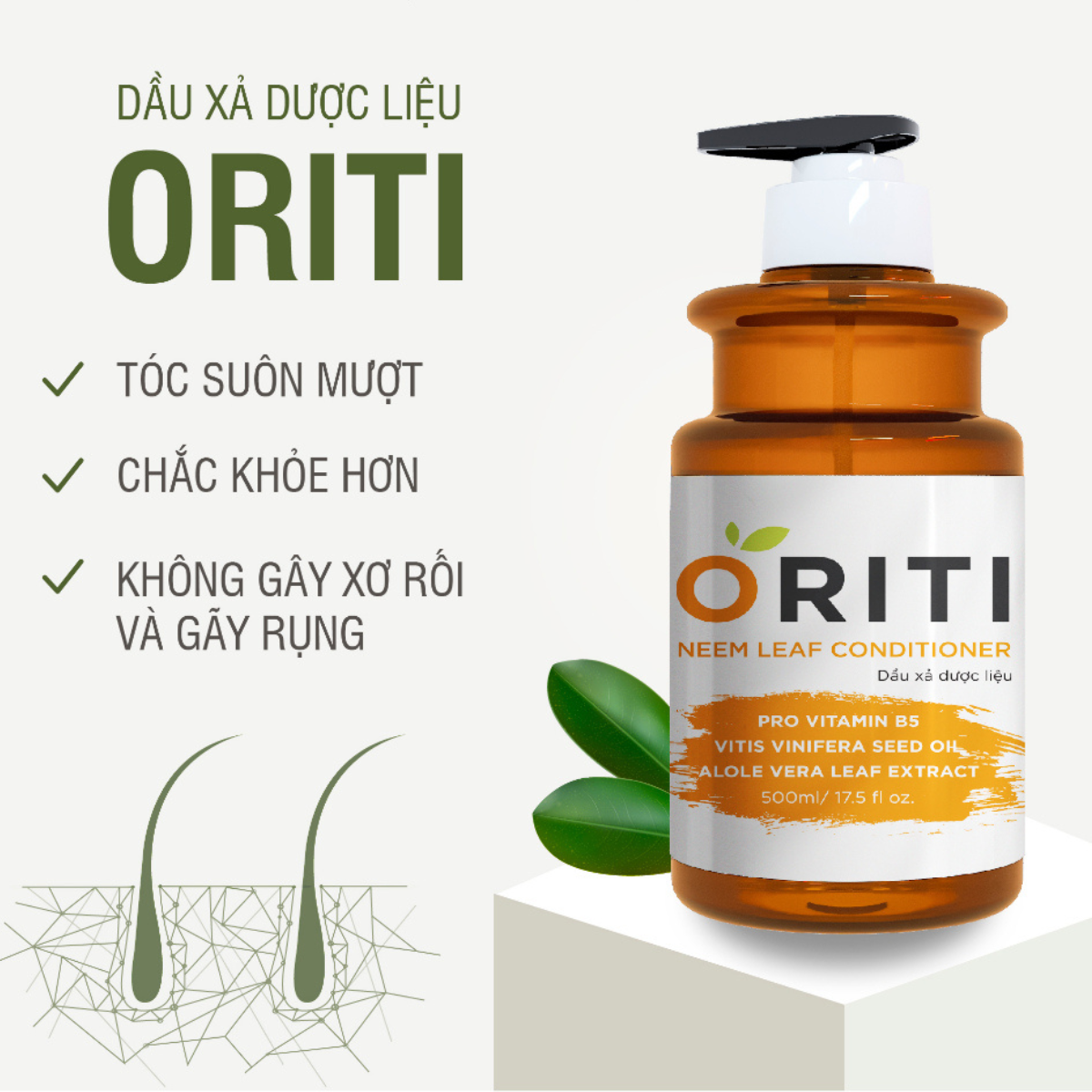 Dầu Xả Dưỡng Tóc Oriti Mee Natural Phục Hồi Ngăn Rụng Tóc Dưỡng Tóc Suôn Mượt 500ml