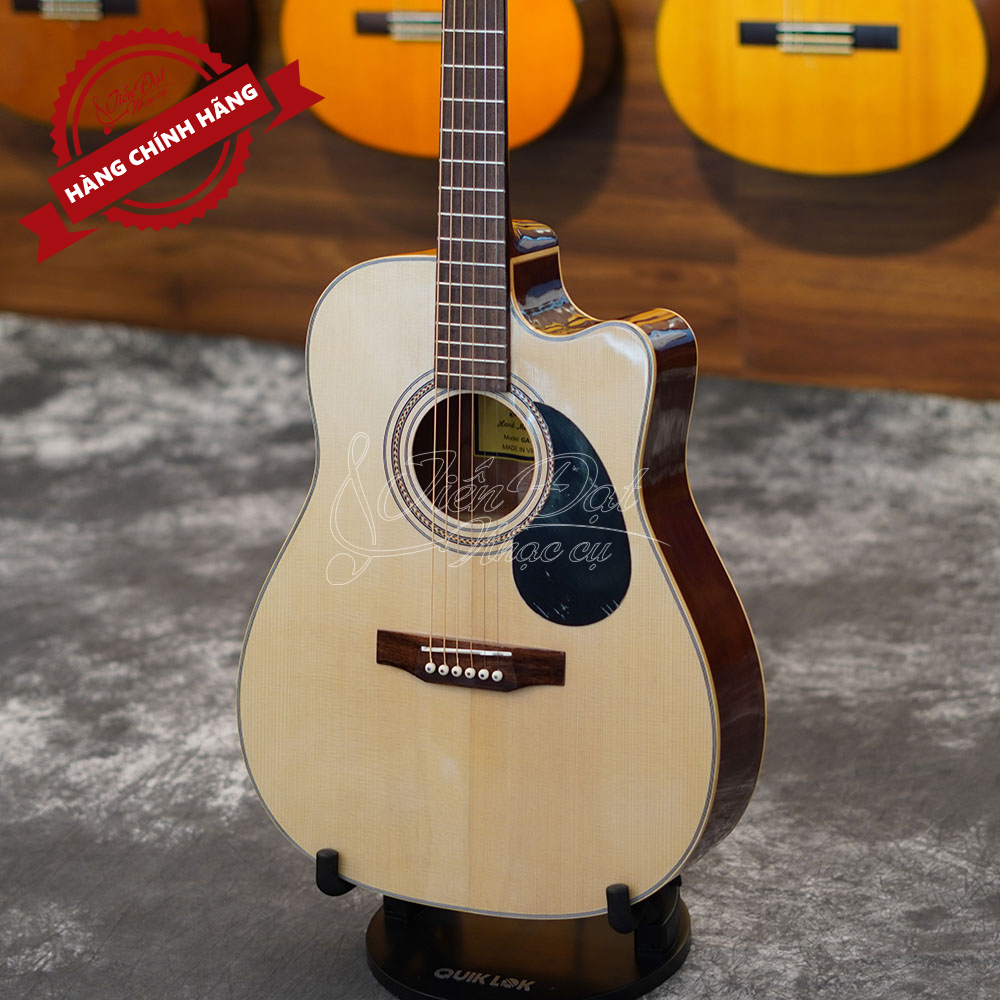 Đàn Guitar Acoustic Việt Nam GA-25HL Mặt Gỗ Thông Nguyên Tấm Cao Cấp