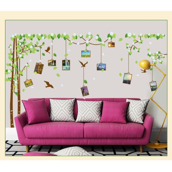 Decal trang trí tường - Cây PHOTO hoa lá 02