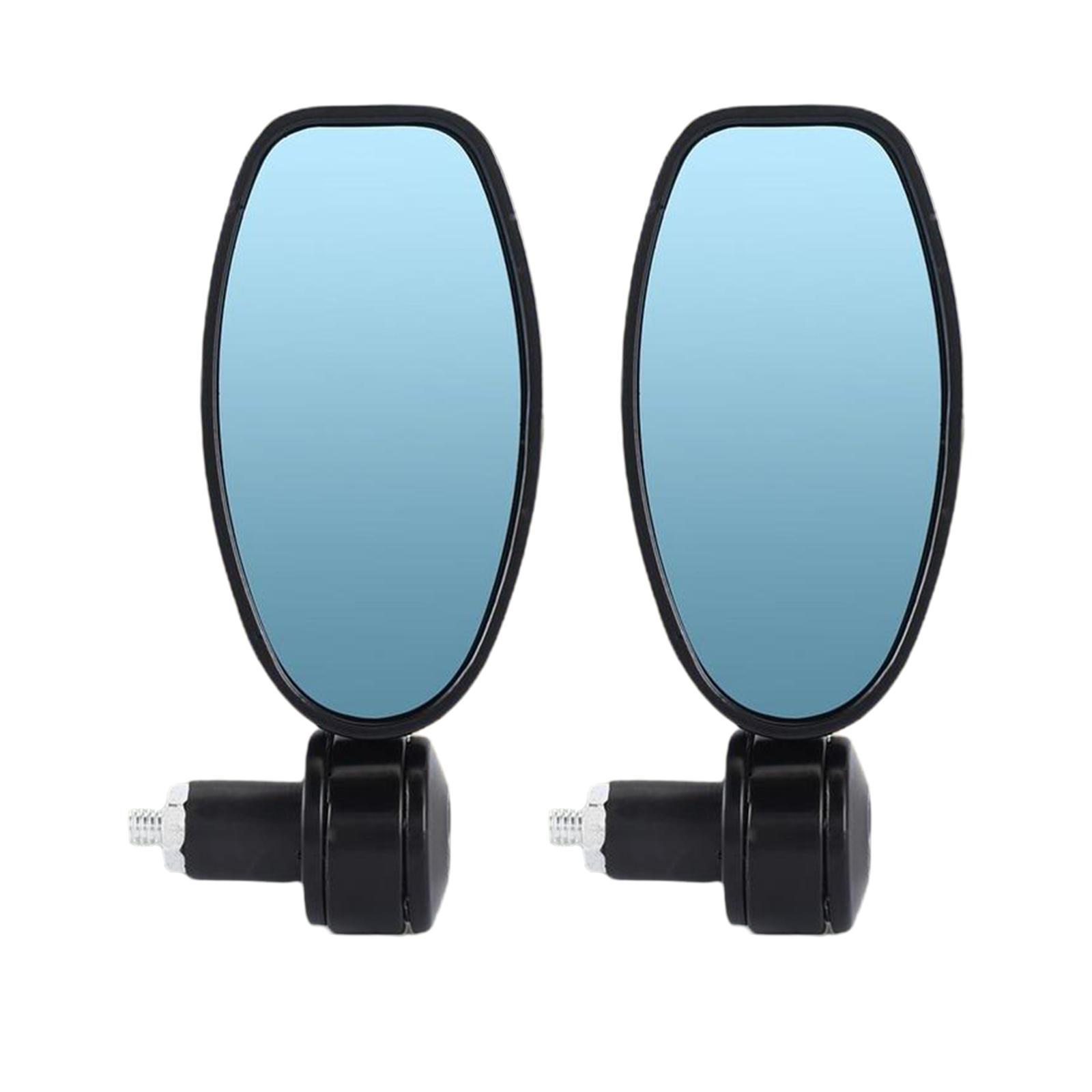 1 Pair Universal 7/8" Handle Bar End Motorcycle Rear View Mirrors Motor Bike