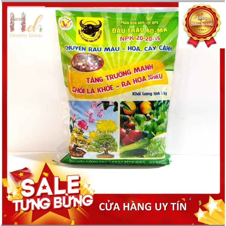 Phân Bón Đầu Trâu NPK 20-20-15 Giúp Chồi Lá Khỏe, Cây Ra Hoa Nhiều, Hoa Đẹp, Lâu Tàn