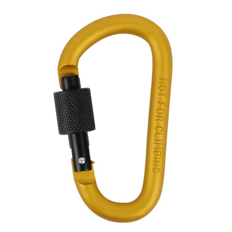 Móc khóa Carabiner hình chữ D bằng hợp kim nhôm, móc khóa du lịch đa năng nhiều màu sắc.