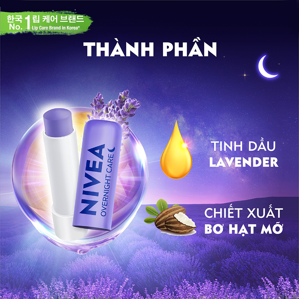 Son Dưỡng NIVEA Ban Đêm Hương Lavender (4.8 G) - 88068