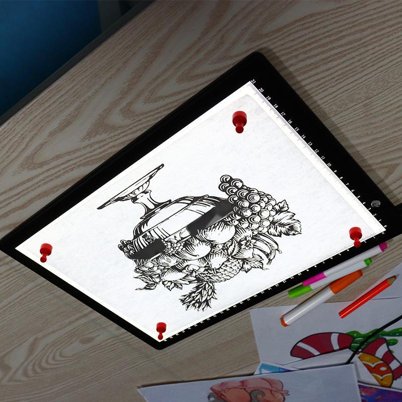 Ưu Đãi Đặc Biệt Yingke Mới Dạ Quang Quy Mô Sao Chép Bảng A4 Sao Chép Bảng Vẽ Nam Châm Tranh Gắn Đá Bộ