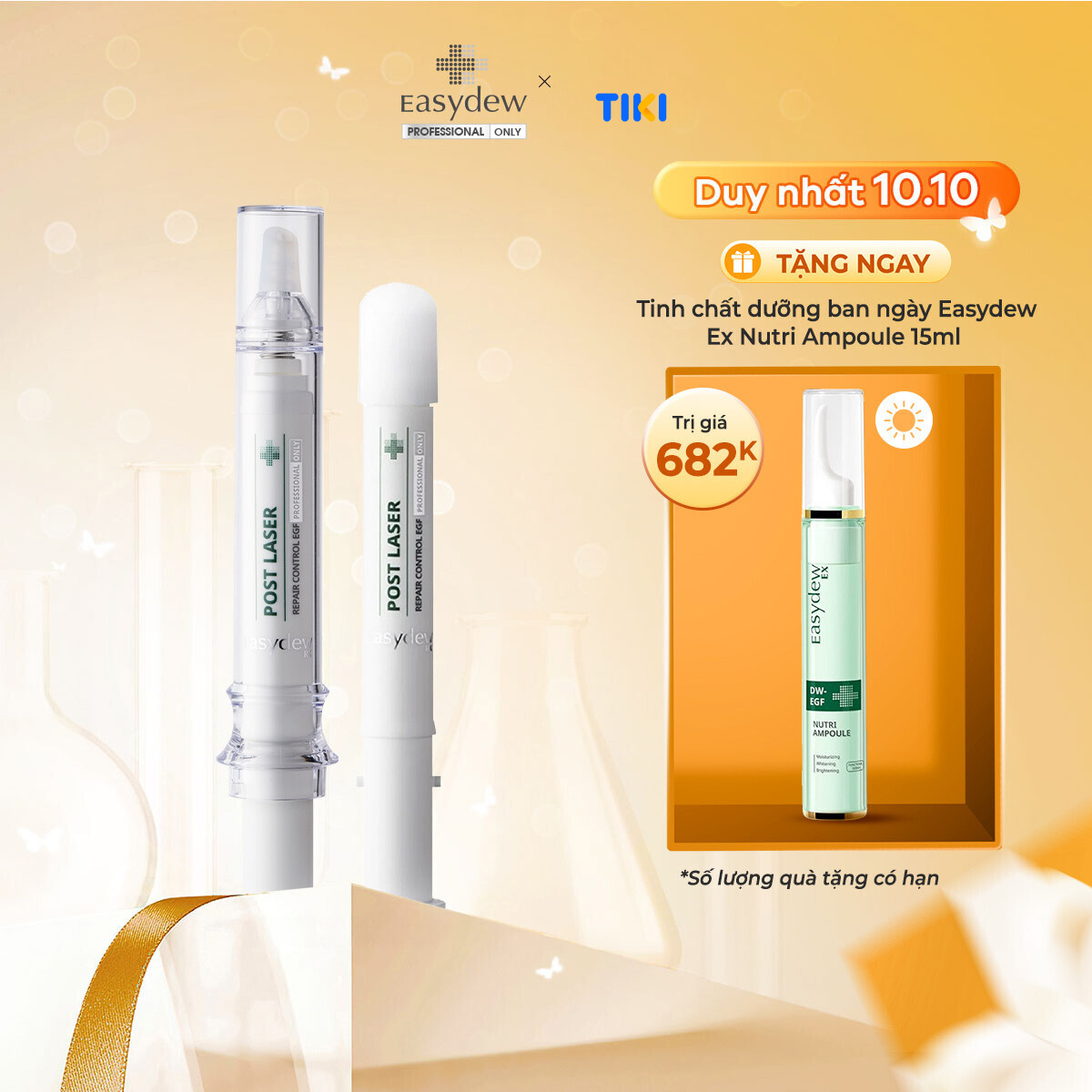 Tinh chất EGF phục hồi da sau tổn thương Easydew Rx Posat Laser Repair Control EGF 10ml x 2 ống