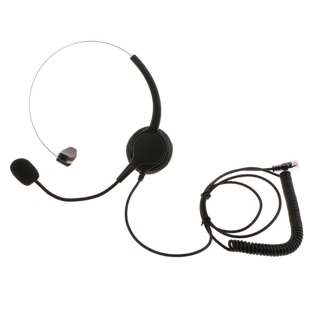 VH500 Hands-free Call Center Headset Headphone Ear Phone Desk Telephone +Mic