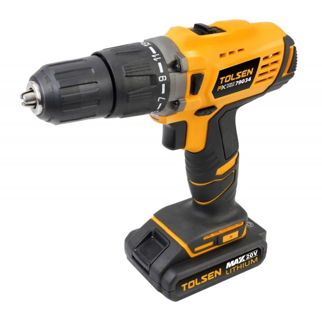 MÁY KHOAN PIN 20V  CÓ BÚA TOLSEN 79034 - HÀNG CHÍNH HÃNG