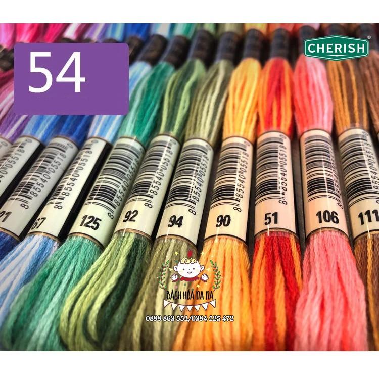 Set 10 Tép Chỉ loang Airo đầy đủ 54 màu Chỉ thêu Airo Cotton Variations - Thêu Tay / Trang Trí Handmade Bách hóa Na Na