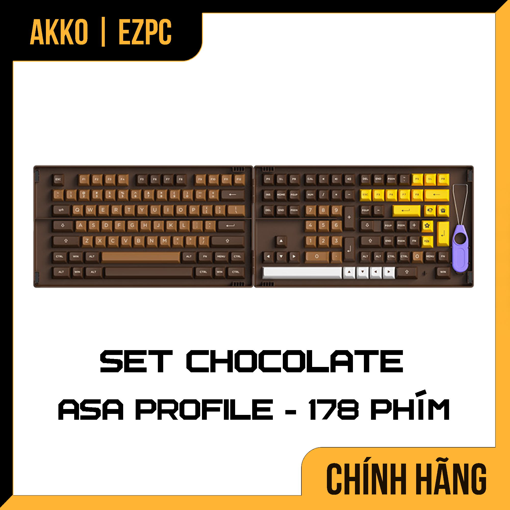 Tổng Hợp Keycap Cho Bàn Phím Cơ  AKKO Hàng Chính Hãng | EZPC - Black &amp; Cyan