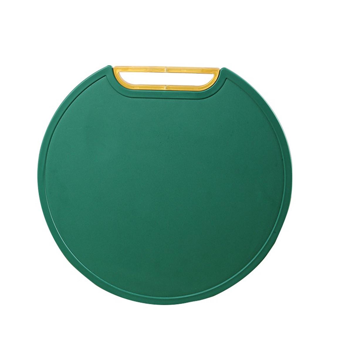 Thớt Nhựa PE Đa Năng Chống Nấm Mốc Kháng Khuẩn, Thớt Tròn Đường Kính 33cm Vệ Sinh Dễ Dàng - Tay Cầm Nhựa PP