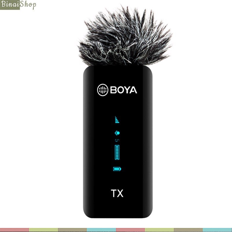 Boya BY-XM6-S1 / BY-XM6-S2/ BY-XM6-K1 / BY-XM6-K2  - Micro Cài Áo Không Dây 2.4GHz, Phạm Vi 100m, Màn Hình OLED Dành Cho Smartphone, Laptop, Máy Ảnh, Máy Quay - Hàng Chính Hãng