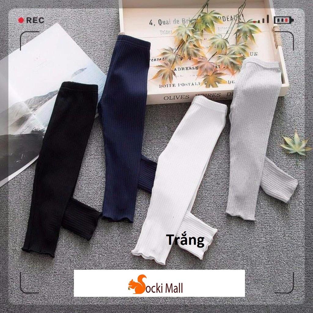 Quần ôm legging dài, dễ dàng phối hợp với áo cho bé diện đi chơi, dạo phố (Trắng)