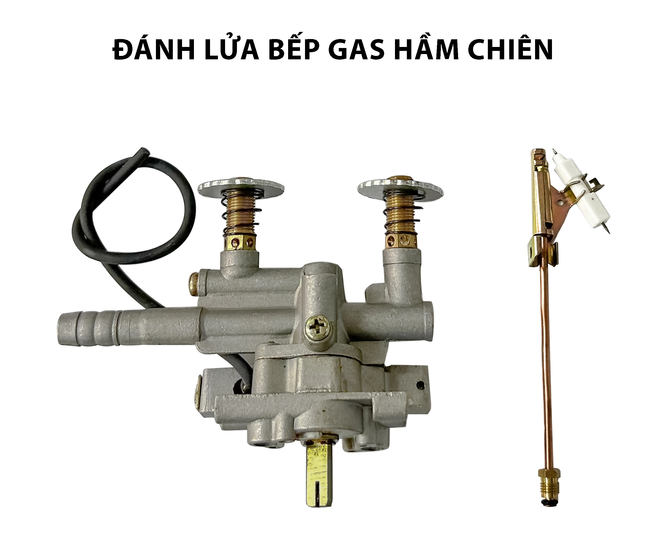 Combo Bếp Gas Công Nghiệp Chuyên Dụng Hầm Chiên Kho OWANI WN-260C Sơn Tĩnh Điện Loại To 5 Chân Kèm Van Dây - Hàng Chính Hãng