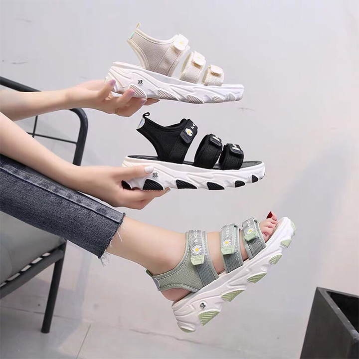 Dép quai hậu sandals  nữ thời trang kiểu dáng hoa cúc trẻ trung phong cách - dép nữ thời trang mới FS2